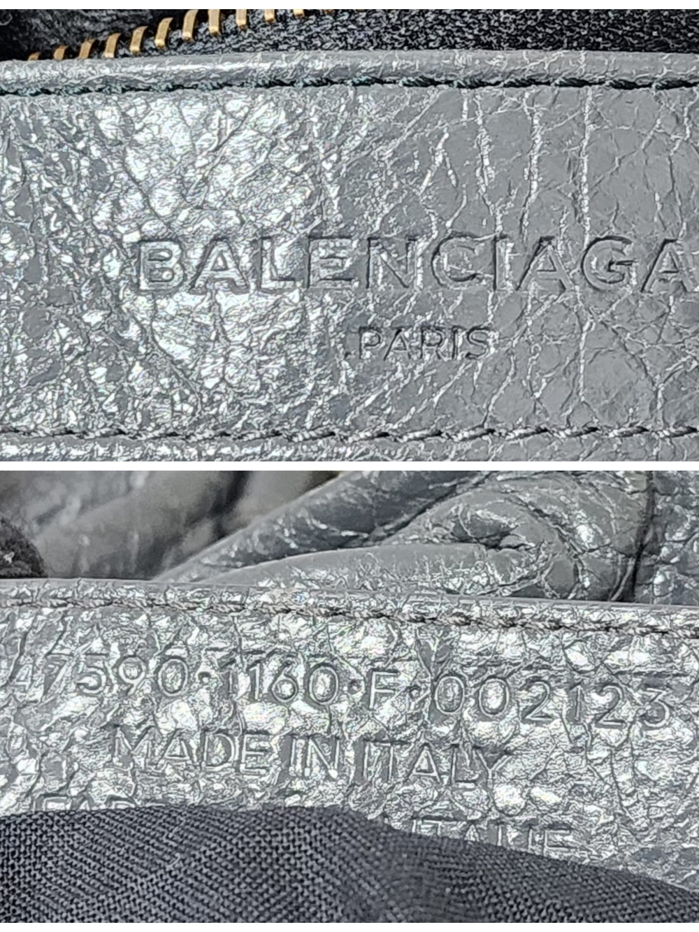 BALENCIAGA Agneau Classic Hardware Zip Traveler Backpack Grey - Picture 4 of 12